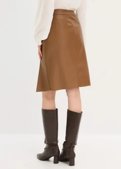 Bleistiftrock aus Lederimitat