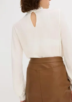 Bleistiftrock aus Lederimitat