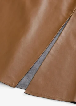 Bleistiftrock aus Lederimitat