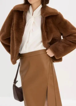 Bleistiftrock aus Lederimitat