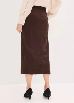 Bleistiftrock aus Velourslederimitat