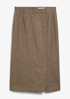 Bleistiftrock mit weichem Wollanteil