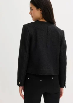 Blouson aus softem Bouclégarn