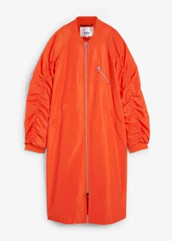 Blouson-Mantel mit Strickkragen