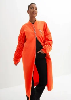 Blouson-Mantel mit Strickkragen