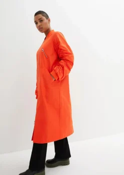 Blouson-Mantel mit Strickkragen