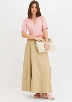 Bluse aus Baumwoll-Mix