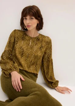 Bluse aus fließendem Satin