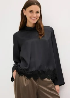 Bluse aus fließendem Satin