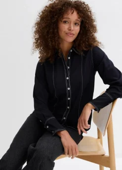 Bluse aus fließender Viskose