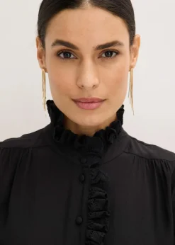 Bluse aus luftigem Crêpe