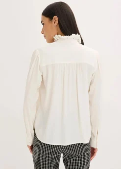 Bluse aus luftigem Crêpe