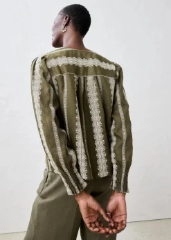 Bluse aus reinem Leinen