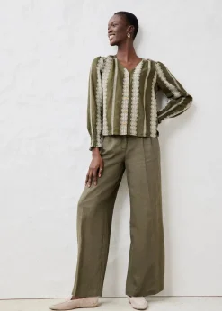 Bluse aus reinem Leinen