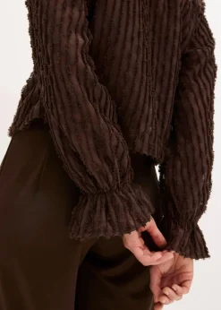 Bluse aus strukturiertem Material