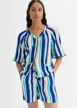 Bluse aus strukturierter Viskose