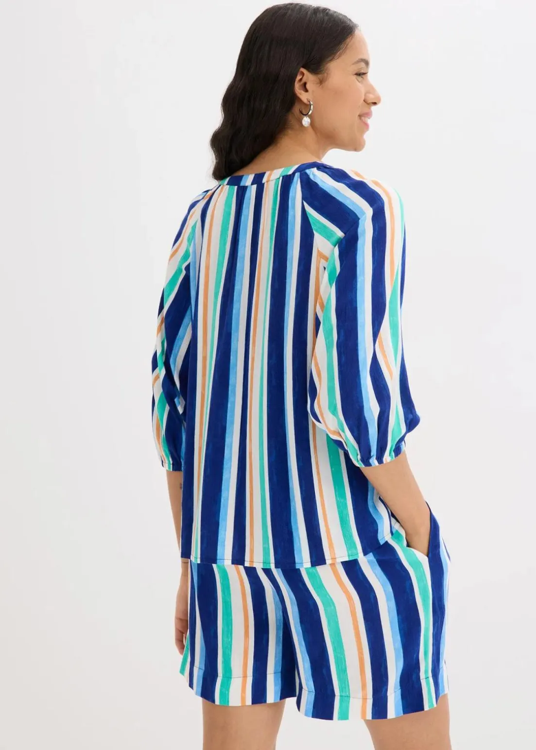 Bluse aus strukturierter Viskose