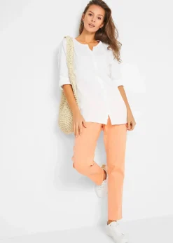 Bluse mit Leinen, 3/4 Arm