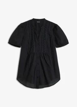 Bluse mit Lochstickerei