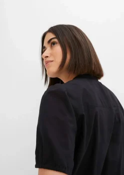 Bluse mit Lochstickerei