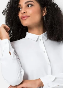 Bluse mit Perlenknopfleiste