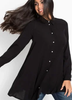 Bluse mit Perlenknopfleiste