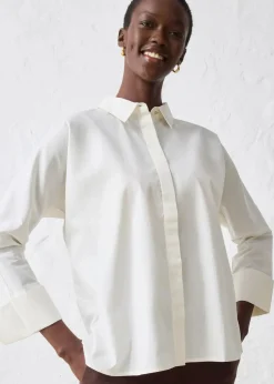 Bluse mit Seidenanteil