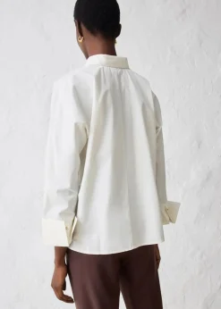 Bluse mit Seidenanteil