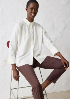 Bluse mit Seidenanteil