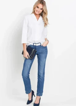 Bluse mit Stehkragen