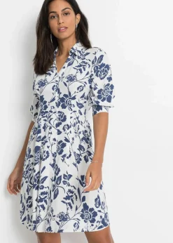 Blusenkleid aus fließender Viskose