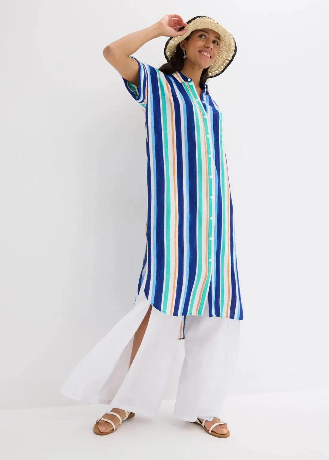 Blusenkleid aus fließender Viskose