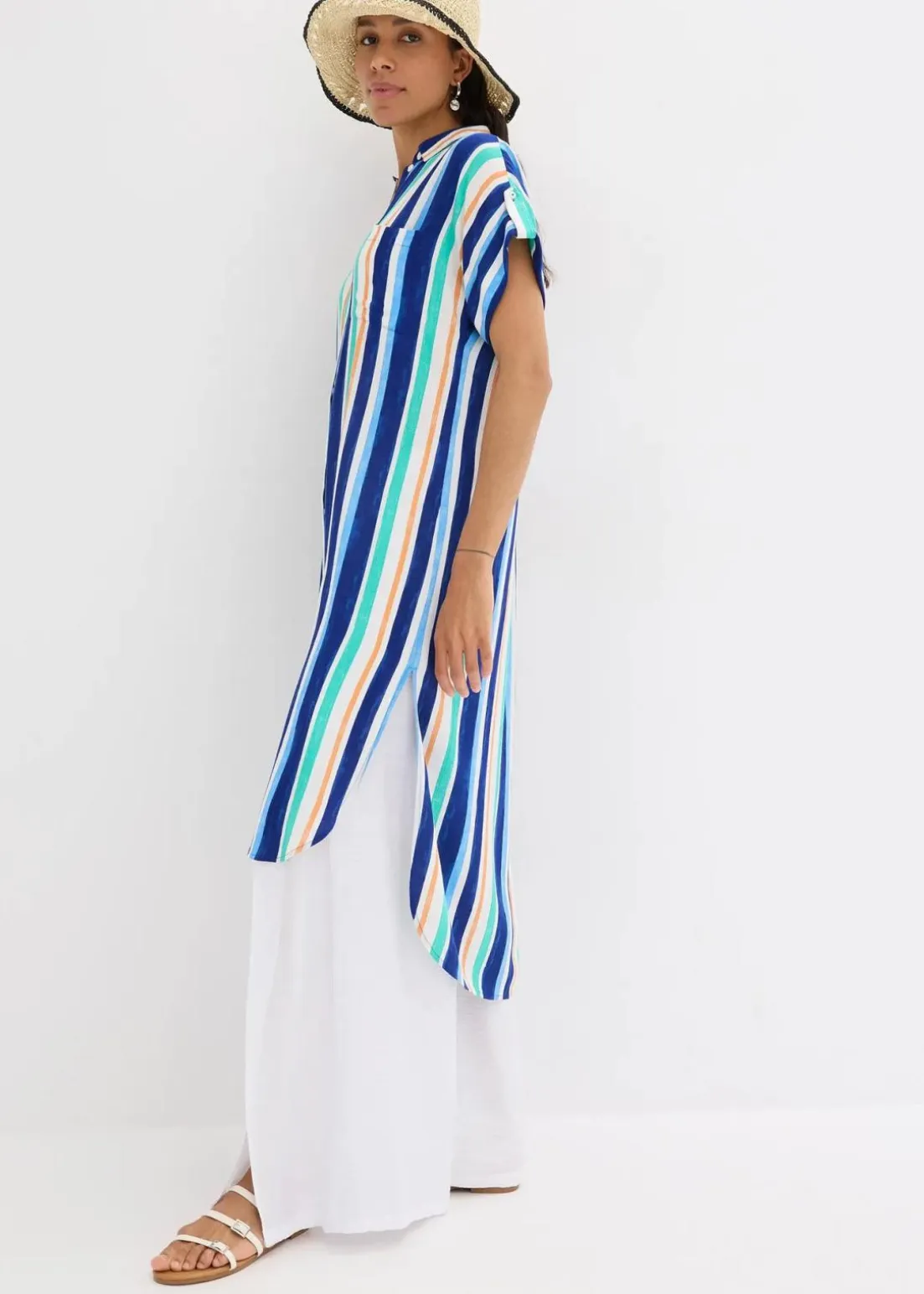 Blusenkleid aus fließender Viskose