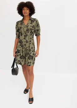 Blusenkleid aus fließender Viskose