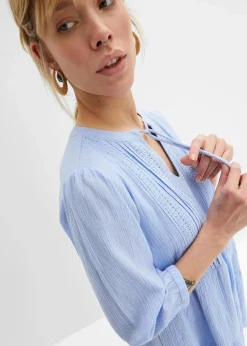 Blusenkleid aus reiner Baumwolle