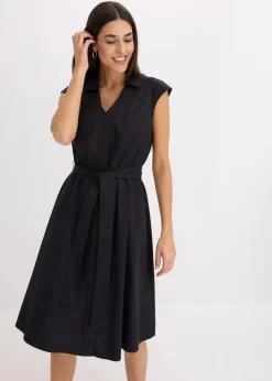 Blusenkleid mit Bindegürtel