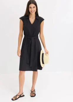 Blusenkleid mit Bindegürtel