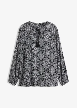 Blusenshirt aus strukturierter Viskose