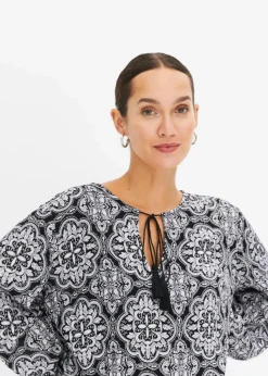 Blusenshirt aus strukturierter Viskose