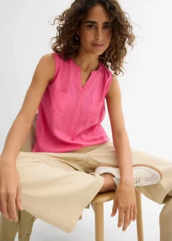 Blusentop aus fließender Viskose