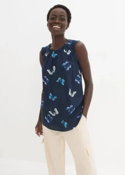 Blusentop aus fließender Viskose