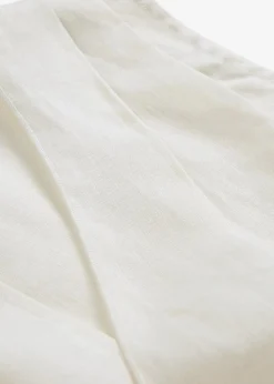 Blusentop aus reinem Leinen in Wickeloptik