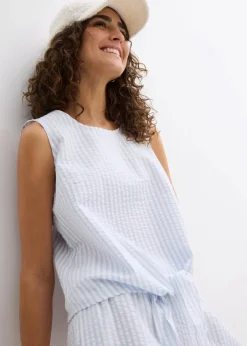 Blusentop aus reiner Baumwolle