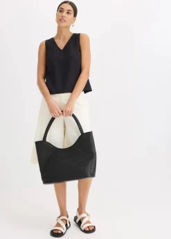 Blusentop aus softem Viskose-Mix