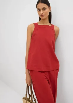 Blusentop mit Bindedetail hinten aus Viskose-Mix