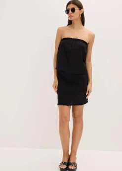 Blusentop mit Leinenanteil