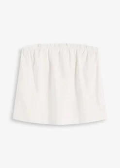 Blusentop mit Leinenanteil