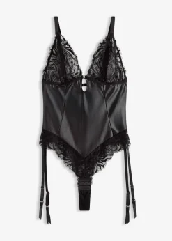 Body mit Wetlook und abnehmbaren Strapshalter