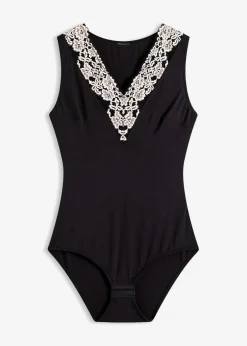 Body ohne Bügel aus softem Modal mit Spitze