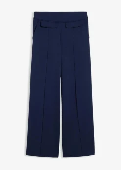 Bootcut Hose aus leicht glänzendem Viskose-Mix